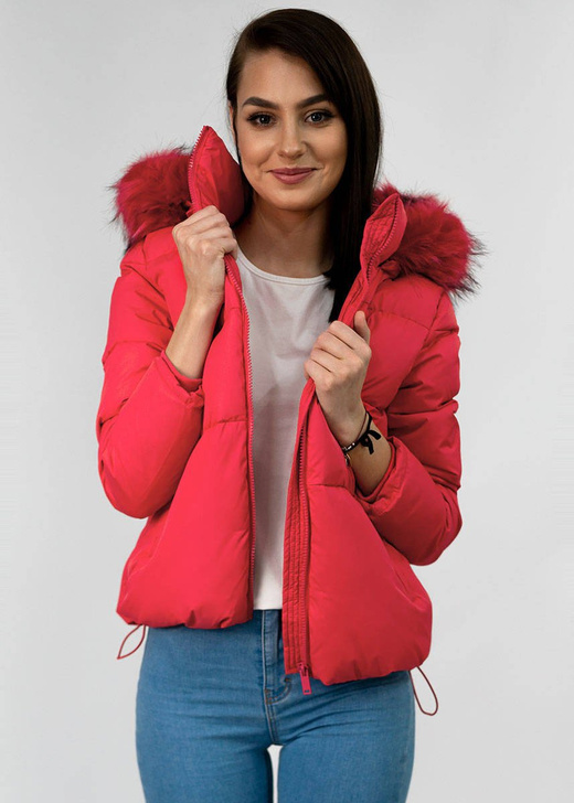 KURZE GESTEPPTE ROTE JACKE (7694)
