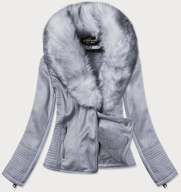 WILDLEDER BIKERJACKE MIT FELL BESENHEIDE (6501)