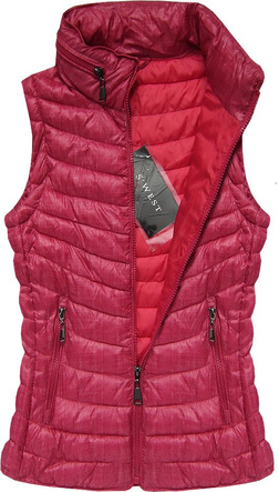 DAUNEN WESTE ROT (B3528-30)