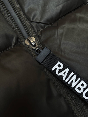 Krótka kamizelka khaki typu puffer