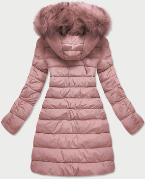QUILTED HOODED JACKET VINTAGE PINK (7754BIG )