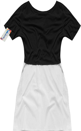 TWO-MATERIAL TUNIC BLACK (ART9/2)