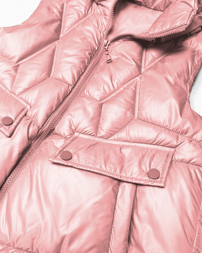 Różowy pikowany bezrękawnik bombka