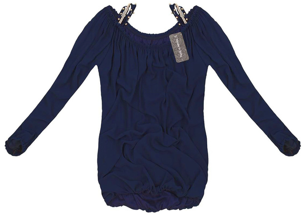 OFF SHOULDER BLUSE MARINEBLAU (GOOD100)