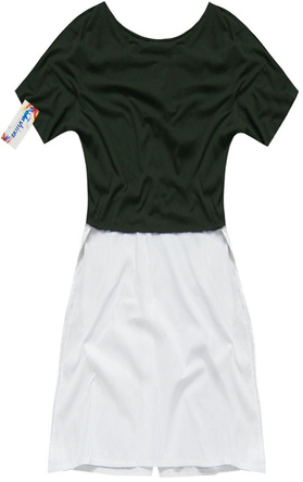 TWO-MATERIAL TUNIC KHAKI (ART9/2)