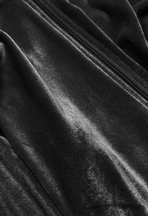 Dres damski rozpinany z kapturem czarny – bluza na suwak + luźne spodnie casual