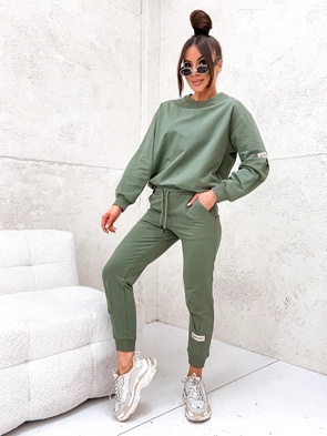 Dres damski z zaszewkami khaki