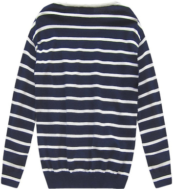 GESTREIFT PULLOVER MARINEBLAU-WEIß (P010)