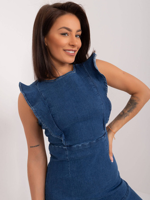 Sukienka z ozdobnymi plecami jeans