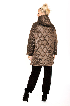 Przejściowa kurtka z kapturem brąz