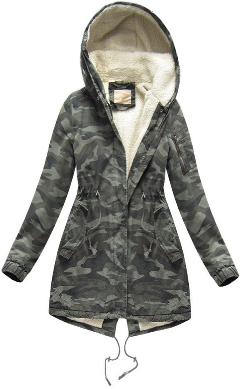 BAWEŁNIANA PARKA MORO KHAKI (B1309)