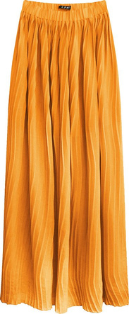 MAXI PLEATED SKIRT ORANGE 1 (9237/1)