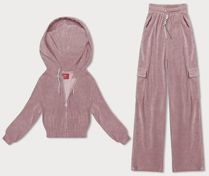 Dres ze spodniami typu cargo różowy