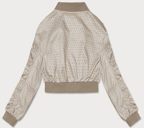 Krótka bomberka damska w kolorze beżowym