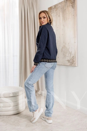 Lekka kurtka ze stójka granatowa