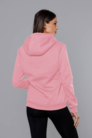 Damska bluza z kapturem pudrowy róż
