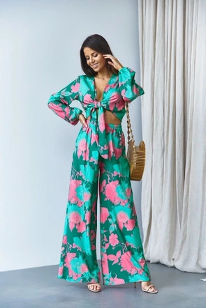 Letni komplet damski zielony