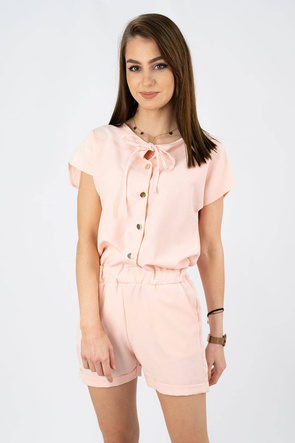 KURZ OVERALL MIT KNÖPFEN PUDER ROSA (ART30)