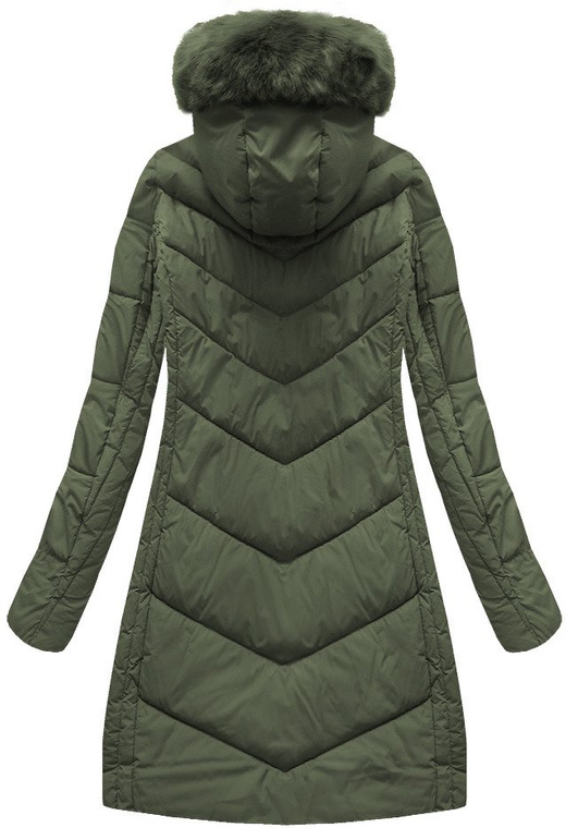 LONG QUILTED JACKET KHAKI (7689BIG)