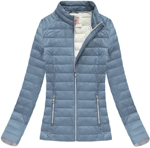 QUILTED HOODED JACKET LIGHT BLUE (1828BIG)