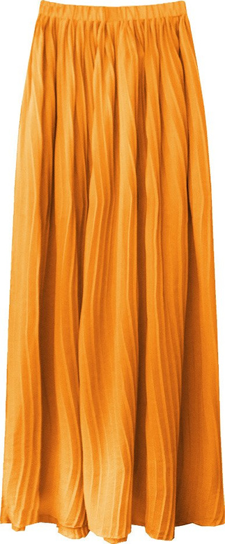 MAXI PLEATED SKIRT ORANGE 1 (9237/1)