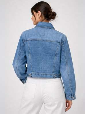 Kurtka jeans z kołnierzykiem