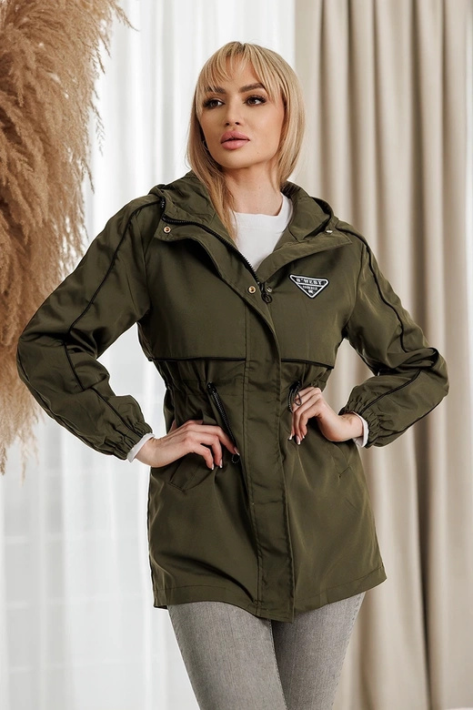 Cienka parka khaki