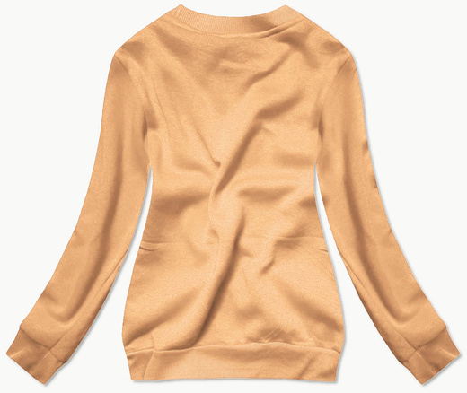 Dresowa bluza za ściągaczami ciemnobeżowa -6