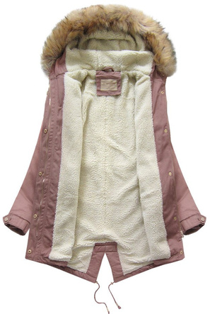 BAWEŁNIANA PARKA ANTYCZNY RÓŻ (R1307)