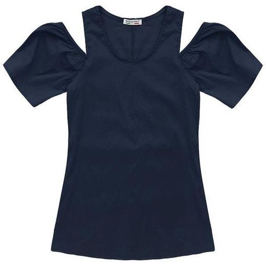 COLD SHOULDER TOP NAVY BLUE (9606)