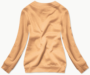 Dresowa bluza za ściągaczami ciemnobeżowa -6