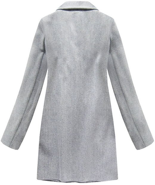 SINGLE-BREASTED COAT WITH BUTTONS LIGHT GREY (0760)