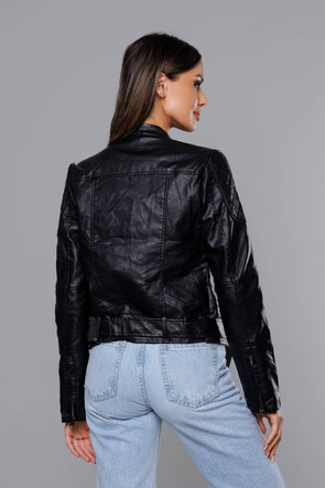 Czarna ramoneska ze stójką