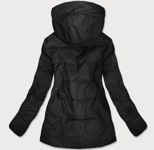 DAMSKA KURTKA ASYMETRYCZNA CZARNA (905)