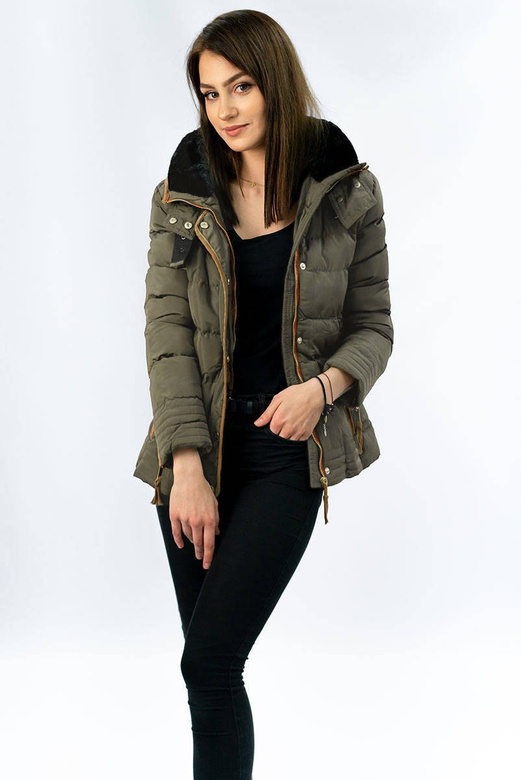 STEPPJACKE MIT KAPUZE KHAKI (WZ6636)
