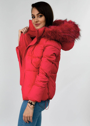 SHORT QUILTED RED JACKET (7694)