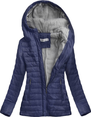 PIKOWANA KURTKA Z KAPTUREM GRANATOWA (S-115)