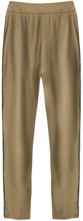 BAUMWOLLE HOSE MIT SEITLICHEM STREIFEN KARAMELL (193ART)