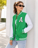 Rozpinana bluza college zielona