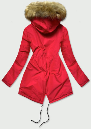 ROTE PARKA-JACKE (B2628)