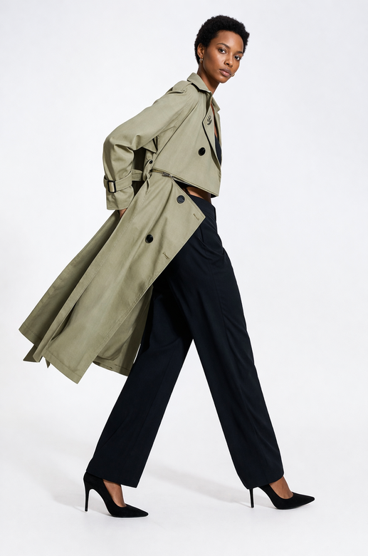 Trencz 2w1 khaki