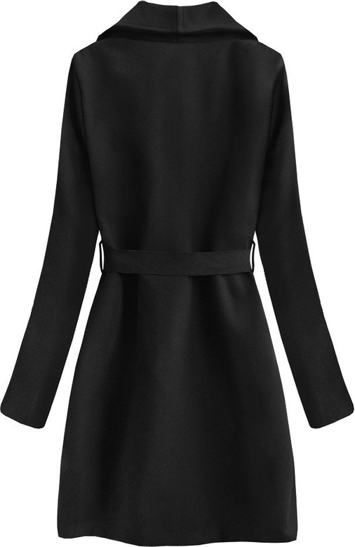 BLACK TIED COAT WITH COLLAR (534ART)
