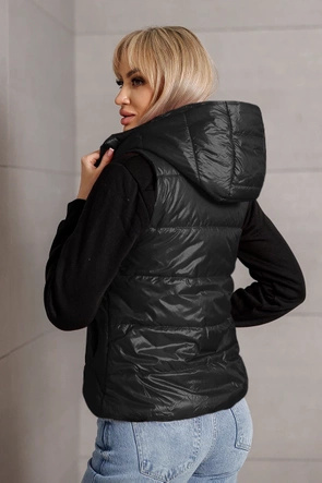 Pikowana sportowa kamizelka czarna