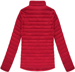 PIKOWANA KURTKA Z PUCHEM NATURALNYM CZERWONA (5020)