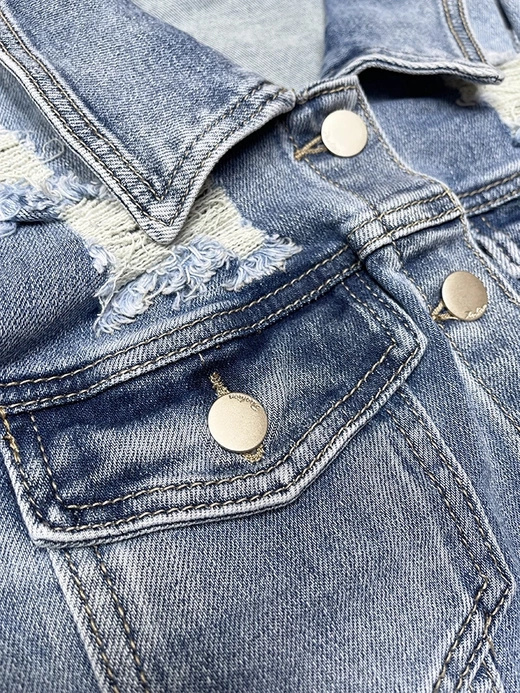 Kurtka jeans z kołnierzykiem