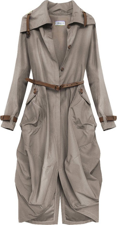 OVERSIZOWY TRENCZ BEŻOWY (557ART)