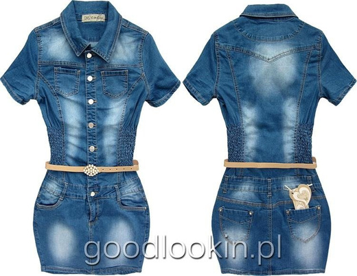 KOMBINEZON JEANS'OWY C-IN-C GRANATOWY (A152)