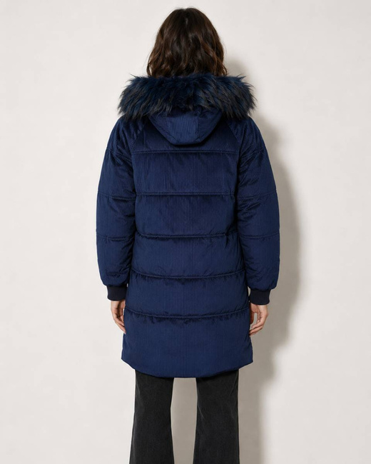 GESTREIFTE JACKE MIT HOODY NAVY (7763)