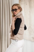 Matowa krótka kamizelka jasny beż