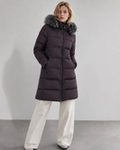 LONG QUILTED JACKET AUBERGINE (7701)
